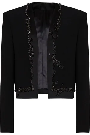 Balmain Blazer de crepé corto