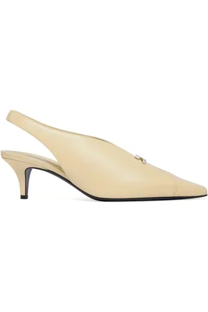 Courrèges Zapatos de tacón con tira trasera y logo