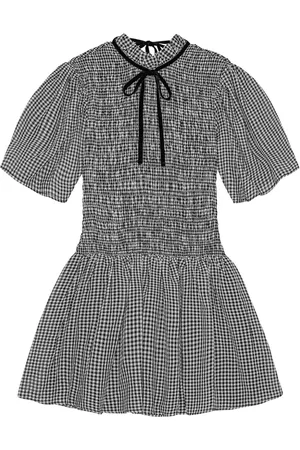 Ganni Vestido corto a cuadros