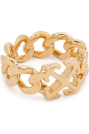 OFF-WHITE Anillo Arrow con cadena