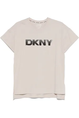 DKNY Camiseta con logo de lentejuelas