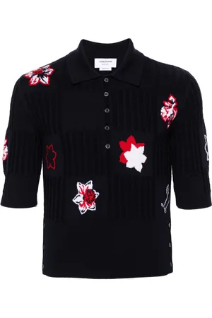 Thom Browne Polo de punto en intarsia