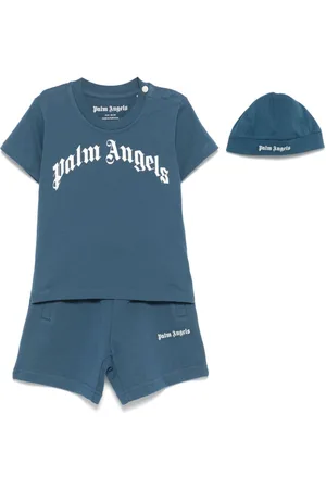 Palm Angels Conjunto corto con logo estampado
