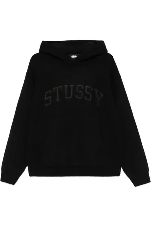 STUSSY Sudadera de punto con capucha y parche