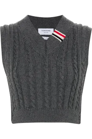 Thom Browne Chaleco con rayas RWB