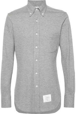 Thom Browne Polo de piqué con efecto mélange