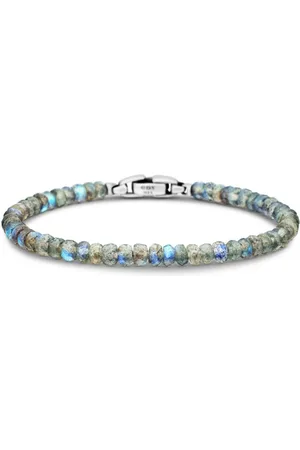 David Yurman Pulsera Spiritual Beads de 5 mm en plata de ley con caras