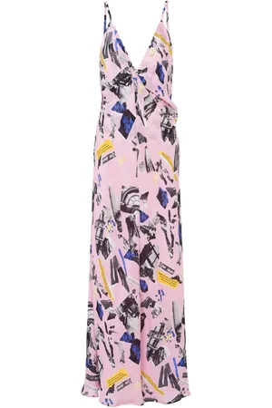 Moschino Vestido largo con estampado de recortes