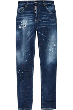 Dsquared2 Vaqueros con motivo de salpicadura de pintura