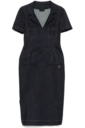 Givenchy Vestido midi vaquero con emblema 4G