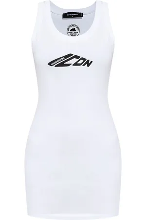 Dsquared2 Vestido corto con logo estampado
