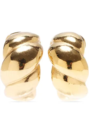 Dior Pendientes de clip con diseño retorcido 1990
