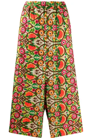 Comme des Garçons Pantalones con bordado floral 2000