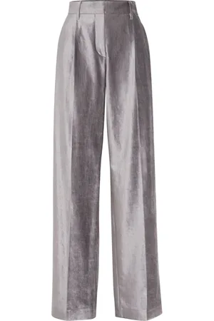 Brunello Cucinelli Pantalones rectos con ribete Monili