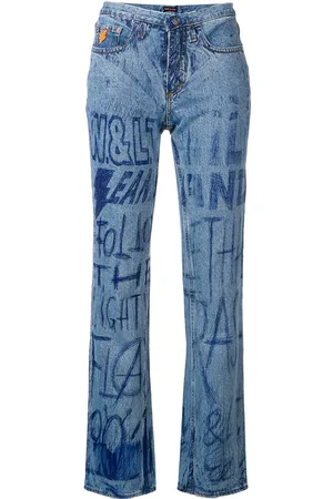 WALTER VAN BEIRENDONCK Vaqueros con motivo escrito