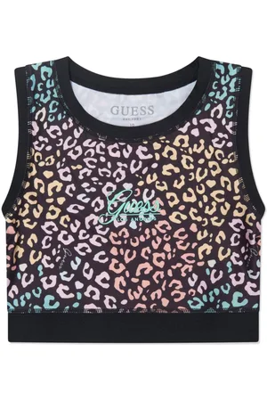 Guess Top sin mangas con estampado de leopardo