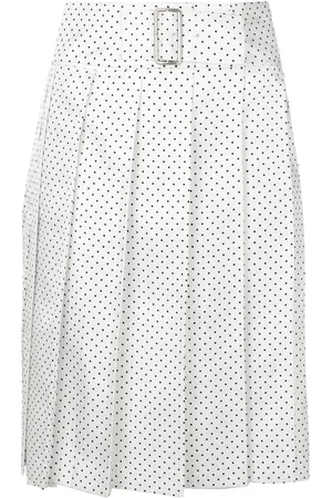 Comme des Garçons Falda con estampado de lunares y pliegues