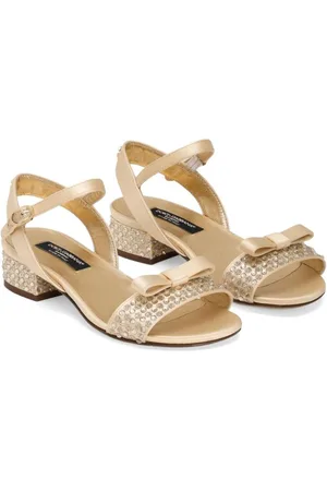 Dolce & Gabbana Sandalias con detalles de strass y purpurina