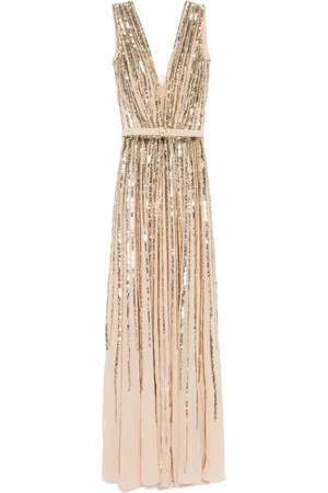 Saiid Kobeisy Vestido largo con lentejuelas