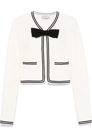 Self-Portrait Chaqueta con lazo en jacquard