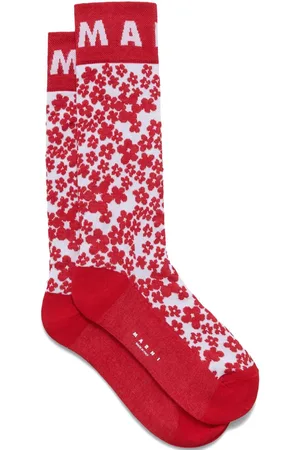 Marni Calcetines con logo en intarsia