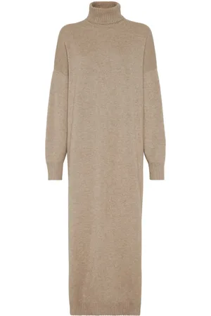 Brunello Cucinelli Vestido midi de cachemira