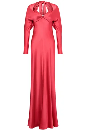 Alberta Ferretti Vestido largo con escote en V