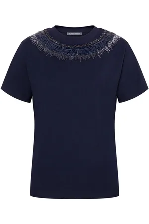 Alberta Ferretti Camiseta con detalle de lentejuelas