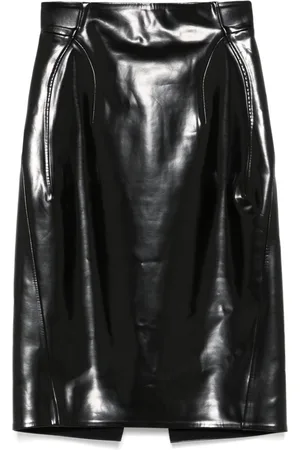 MUGLER Falda corta con pliegues