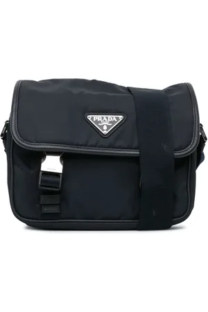 Prada Bandolera Tessuto con ribete de piel Saffiano 2013-2023