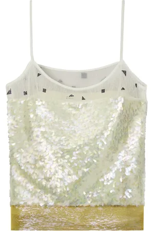 Tory Burch Top sin mangas de lamé
