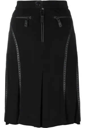 Jean Paul Gaultier Falda con ribete de efecto de piel