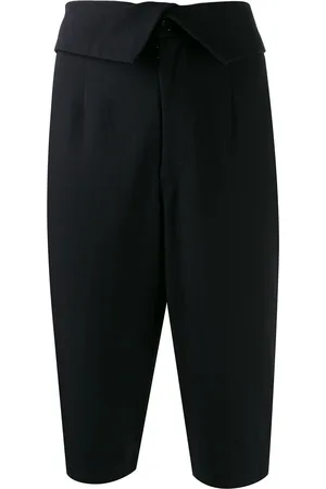 Comme des Garçons Pantalones cortos por la rodilla con cintura plegable 1988