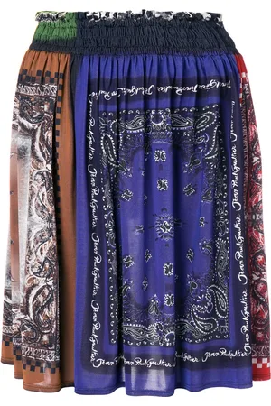 Jean Paul Gaultier Falda fruncida con estampado de bandana