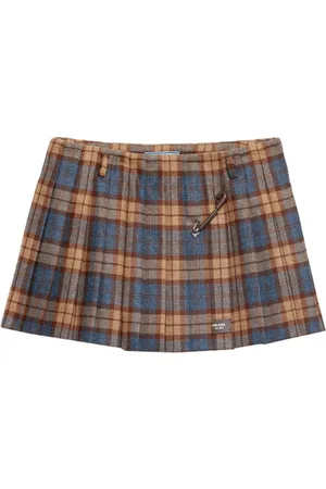 Prada Falda corta a cuadros