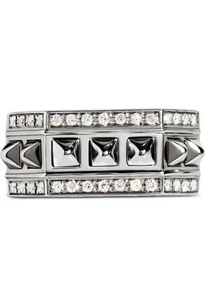 Statement Anillo Rockaway 1 Peak en plata de ley con diamantes