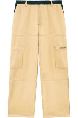 OFF-WHITE Pantalones cargo con costuras en contraste