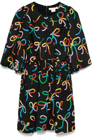 Stella McCartney Vestido con lazo estampado