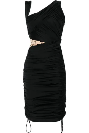 Marine Serre Vestido midi drapeado