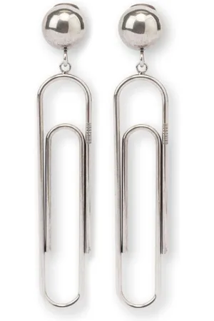 Moschino Pendientes largos con diseño de pin