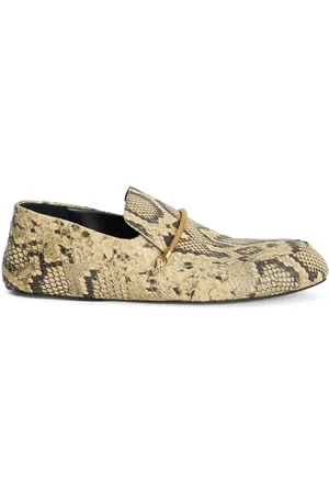 Jil Sander Mocasines con efecto de piel de serpiente