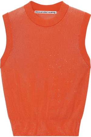 Alexander Wang Top sin mangas con cuello falso