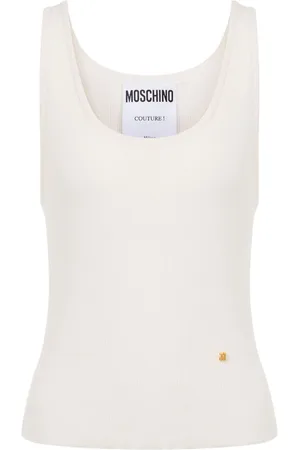 Moschino Top de canalé fino