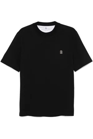 Brunello Cucinelli Camiseta con logo bordado