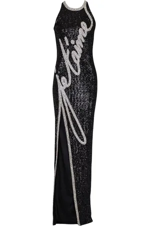 Balmain Vestido de fiesta con detalles de strass