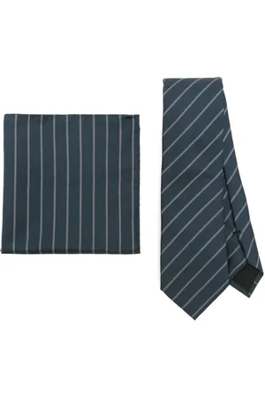 HUGO BOSS Set con pañuelo de bolsillo y corbata a rayas