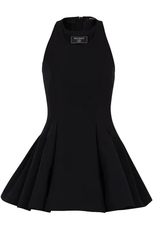 Balmain Vestido corto con parche del logo