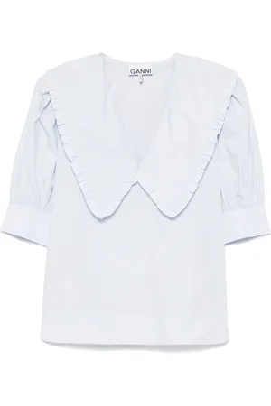 Ganni Blusa con volantes