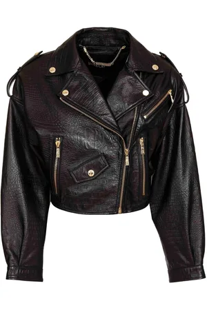 Roberto Cavalli Chaqueta biker con cremallera