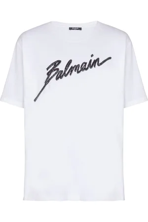 Balmain Camiseta con logo bordado